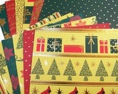 Christmas Traditions Foiled Paper 6x6 single sided - Handmade die cuts, tags, and paper crafting supplies by UniquesStashNStuff