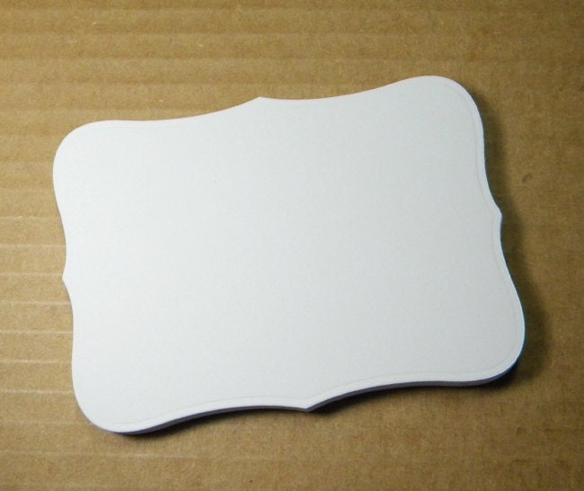 Bracket Cards - set of 25 4 5/8" x 3 3/8"  - Handmade die cuts, tags, and paper crafting supplies by UniquesStashNStuff