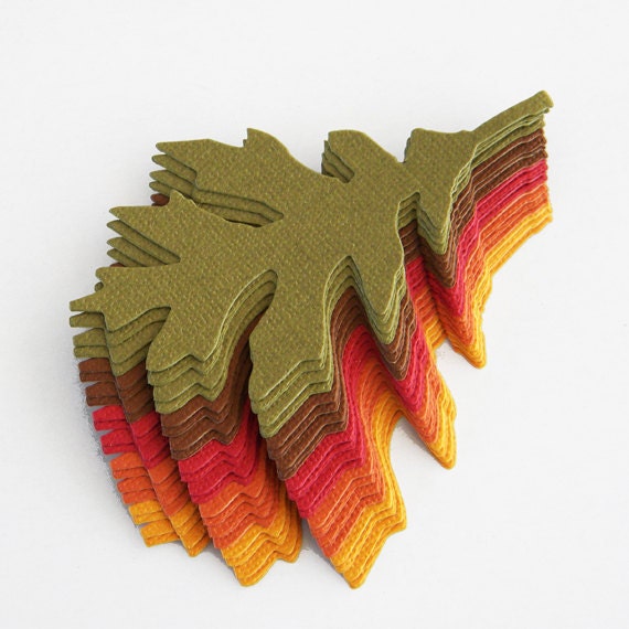 20 Tattered Oak Autumn Leaves - Handmade die cuts, tags, and paper crafting supplies by UniquesStashNStuff