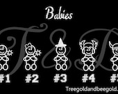 Babies Stick Figure Auto Decal