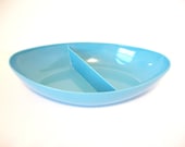Vintage Melamine Bowl Turquoise by MAR-CREST  Melmac Divided bowl 20 percent off use: MEMORIAL DAY20