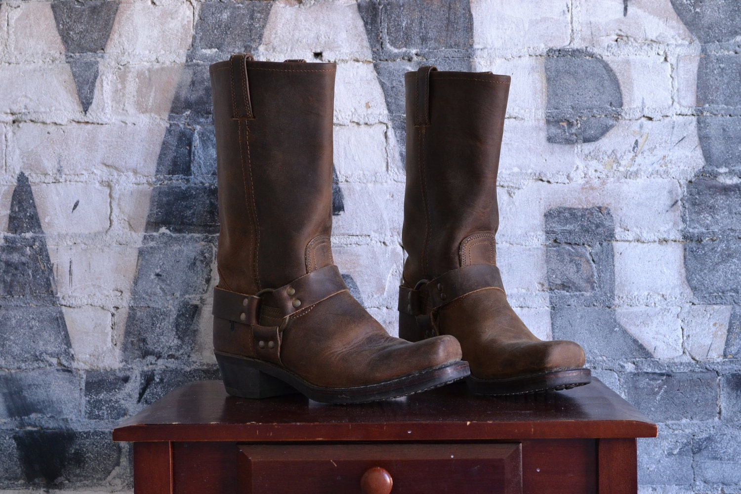 Vintage Frye Harness Boots womens 9