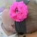 Newborn to Toddler Stretchy Nylon Headband with Flower--Choose Your Colors