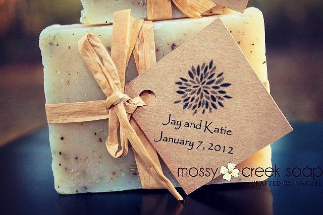 25 FULL sized Eco Chic Wedding Favor Soaps Bridal Shower, Weddings, baby shower, DIY party favor