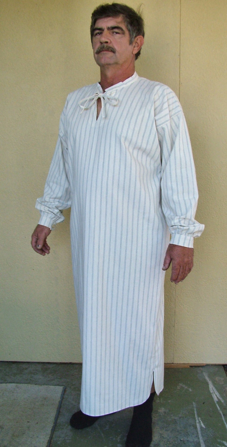 Buy mens nightshirts - Man's Nightshirt, Authentic Reproduction 1800s, XL