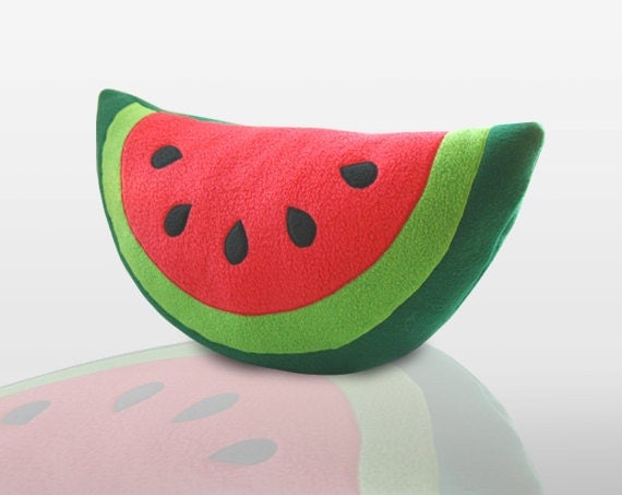 Watermelon Pillow With Heart On Back