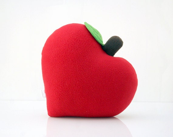 Valentine Gift - Heart Pillow - Apple Pillow - Heart Apple Pillow