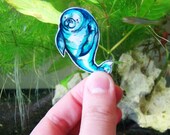 Original Illustration Another Happy Dugong Brooch
