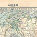 Asia Antique Map 1912 Stieler