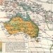 Oceania Vintage Map Flora Plants 1923 Australia New Zealand South Pacific