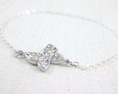 Silver Butterfly Bracelet -  Butterfly Jewelry - Butterfly rhinestone