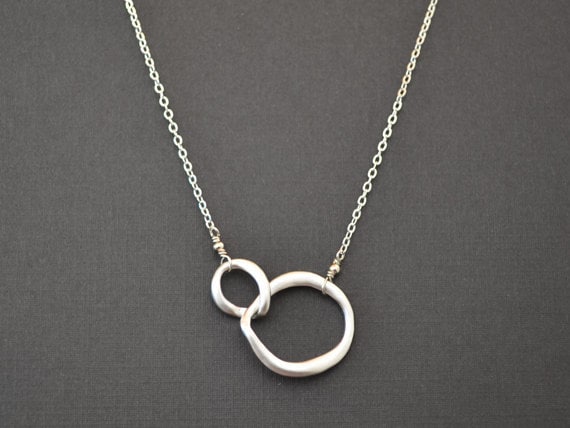 Modern double curb link necklace