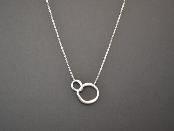 Modern double curb link necklace