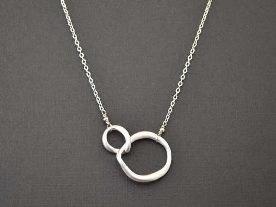 Modern double curb link necklace