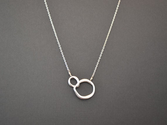 Modern double curb link necklace
