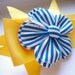 Yellow Blue Bow Clasp Hair Accessories Barrette Flower Lemon Nautical Children Girl Striped Ribbon Bold Statement