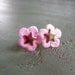 Childrens Earrings Pink Jewelry Yellow Gold Flower Star Dainty Little Girls Pierced Studs