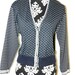 Vintage 80s Black and White Jacket - Large