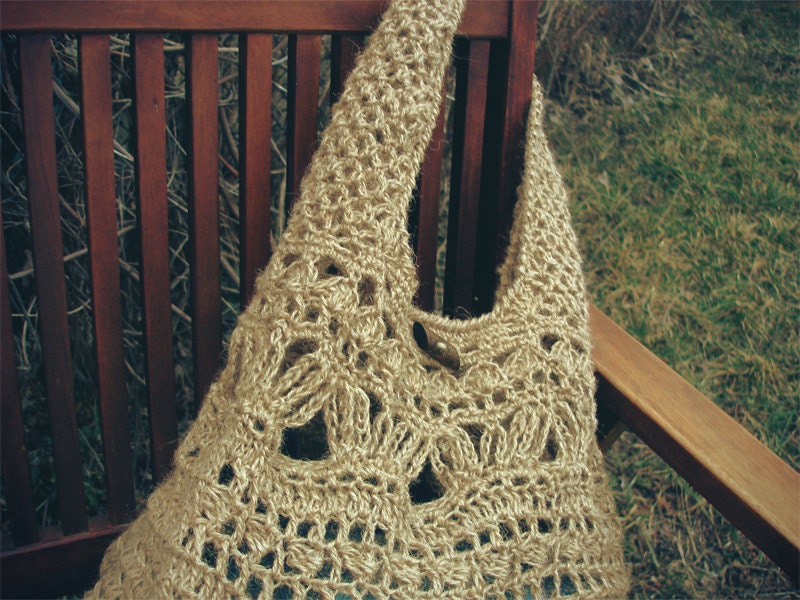 Hobo tote bag beige eco-friendly fashion gift idea for her mom girl