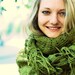 Handmade crochet shawl scarf  - Favorite green shawl