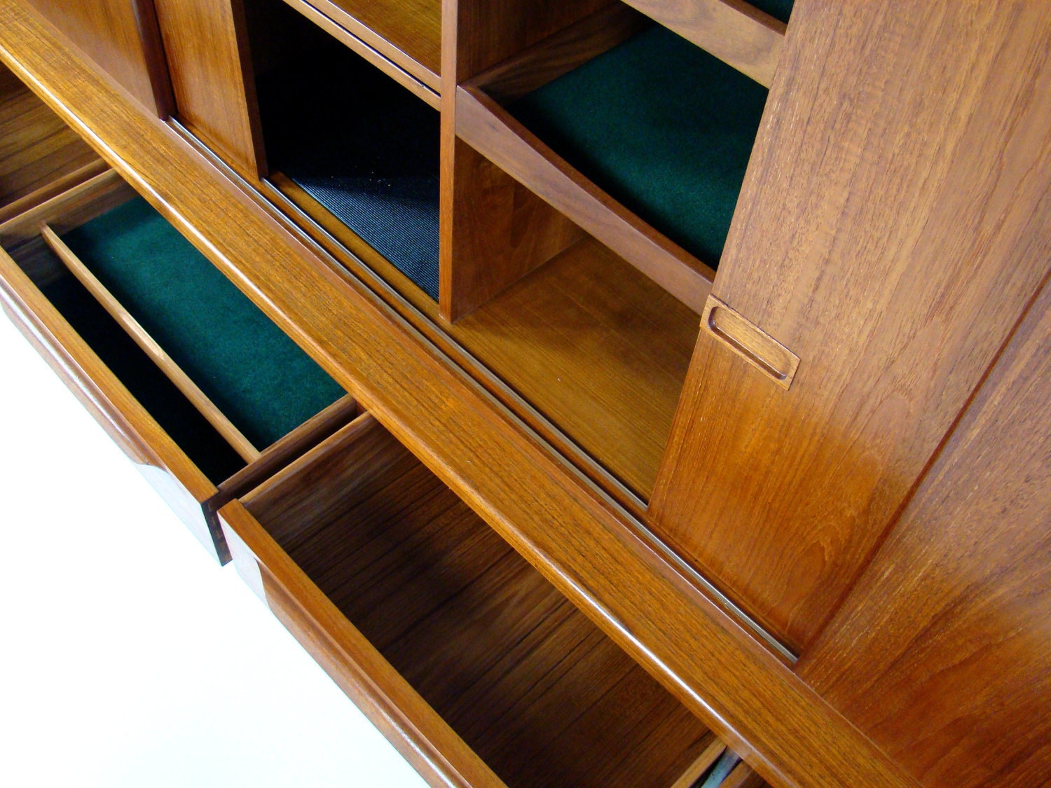 Mid Century Danish Teak Highboard Sideboard Storage 1960's Retro