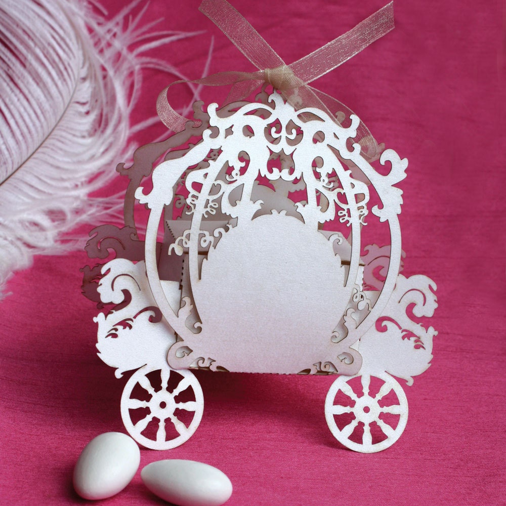 Cinderella laser cut favor box - "Fairy Tale"