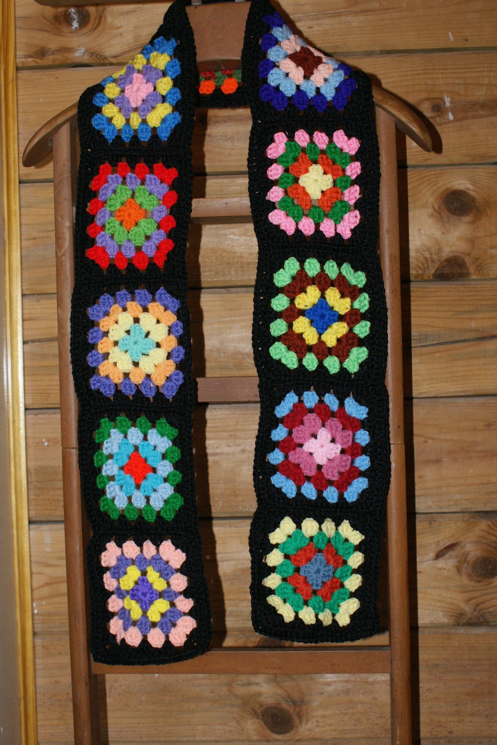Crochet Granny Square scarf 20