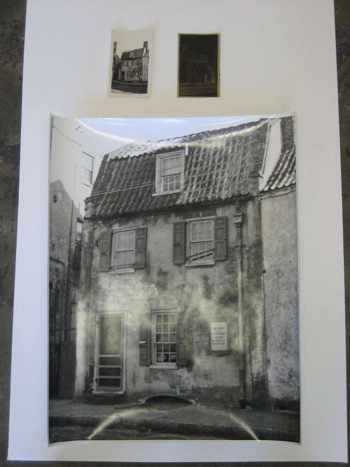 1939 Vintage/ Antique Photo w/ negative and 16x20 copy pink house