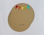 Children's Personalized Stationery with Bunting Flag