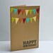 Birthday Card with Cheery Bunting Flag