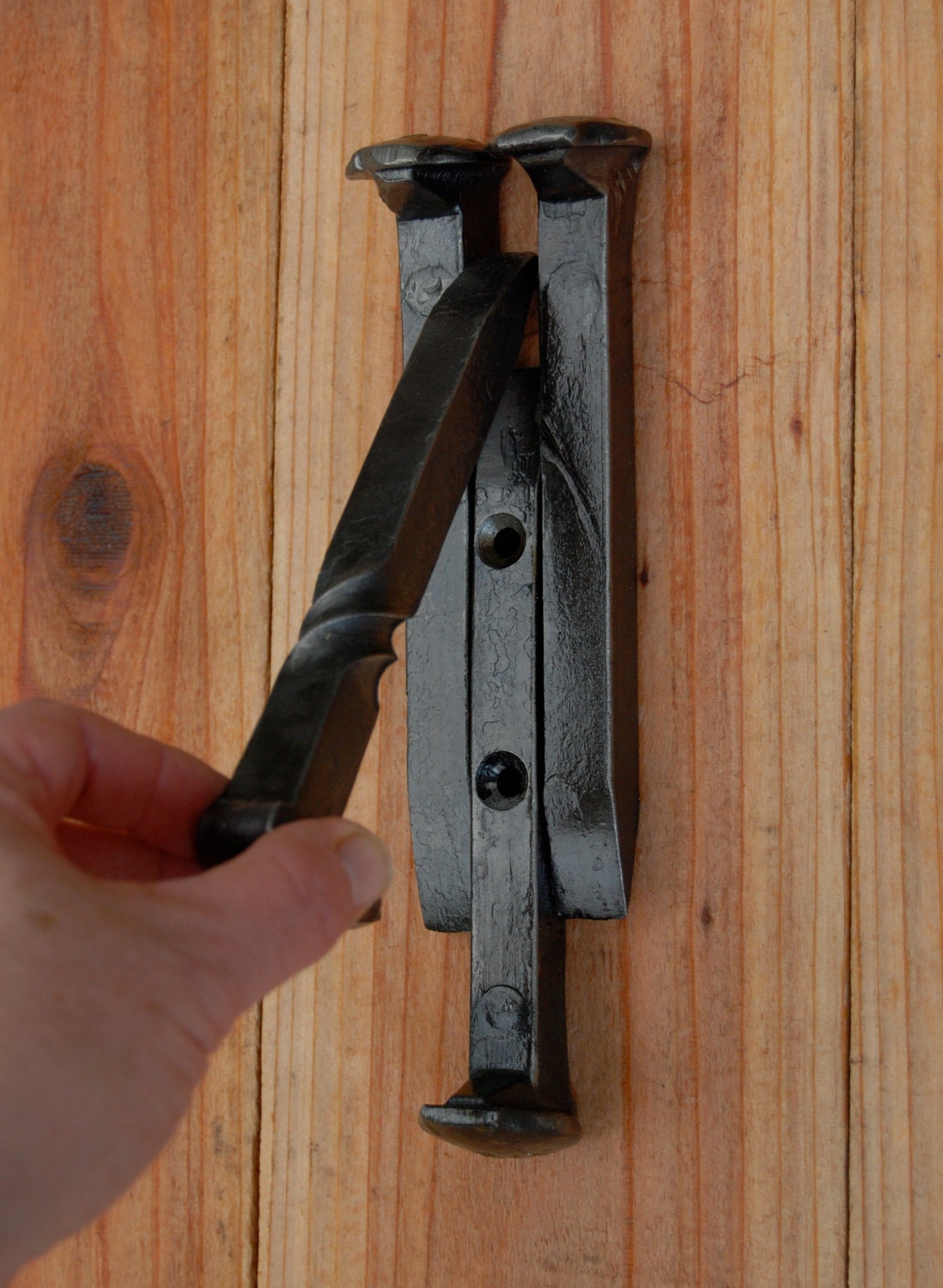 Railroad Spike DOOR KNOCKER, entryway home decor,  Heavy Duty, any color, customMade to Order