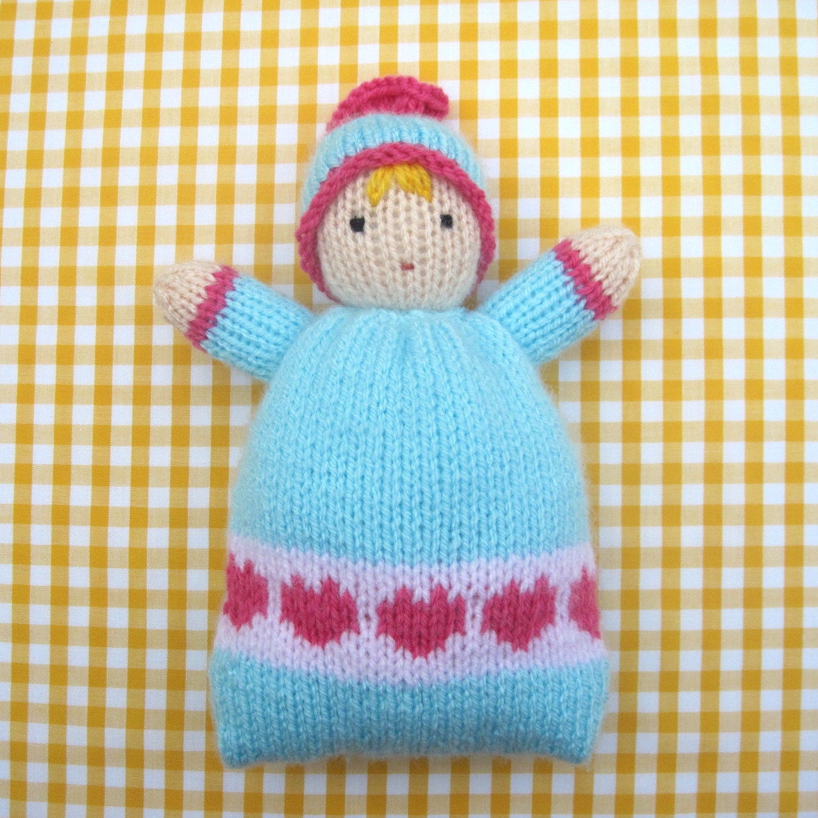 Little Sweethearts - knitted Baby Bunting Toy Doll in 2 sizes - INSTANT DOWNLOAD - PDF email knitting pattern - ePattern