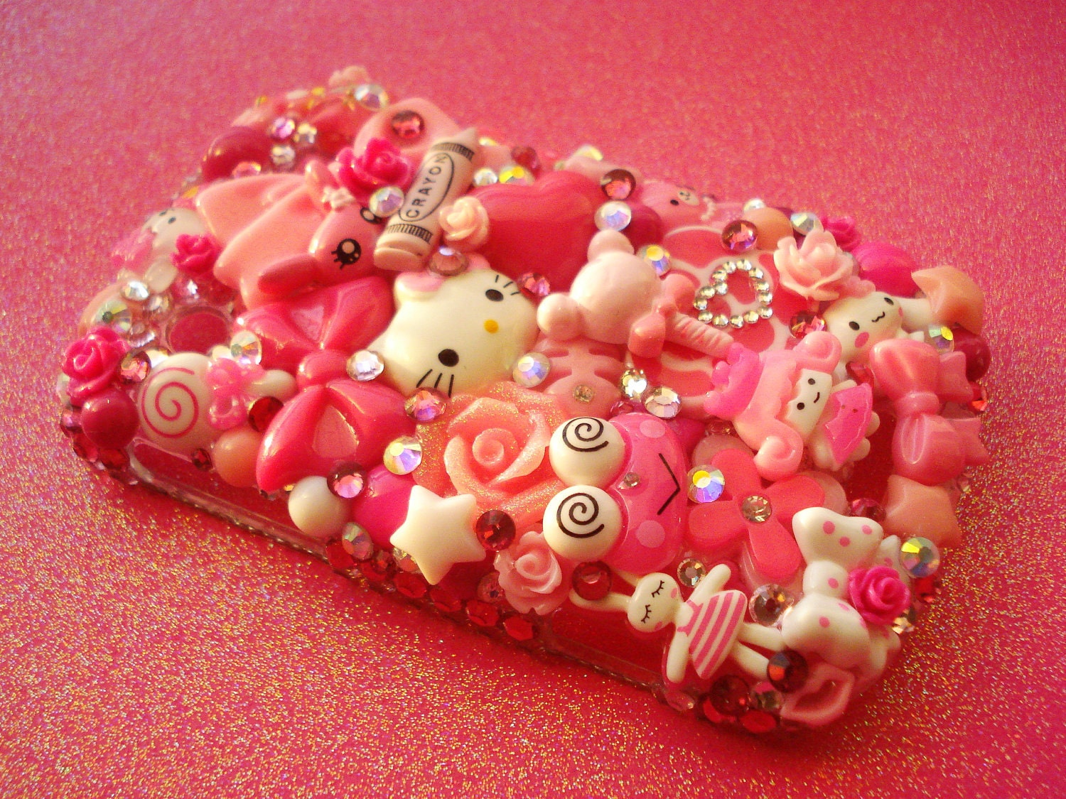 Kawaii Pink Blackberry 9900 9930 Decoden Phone Case