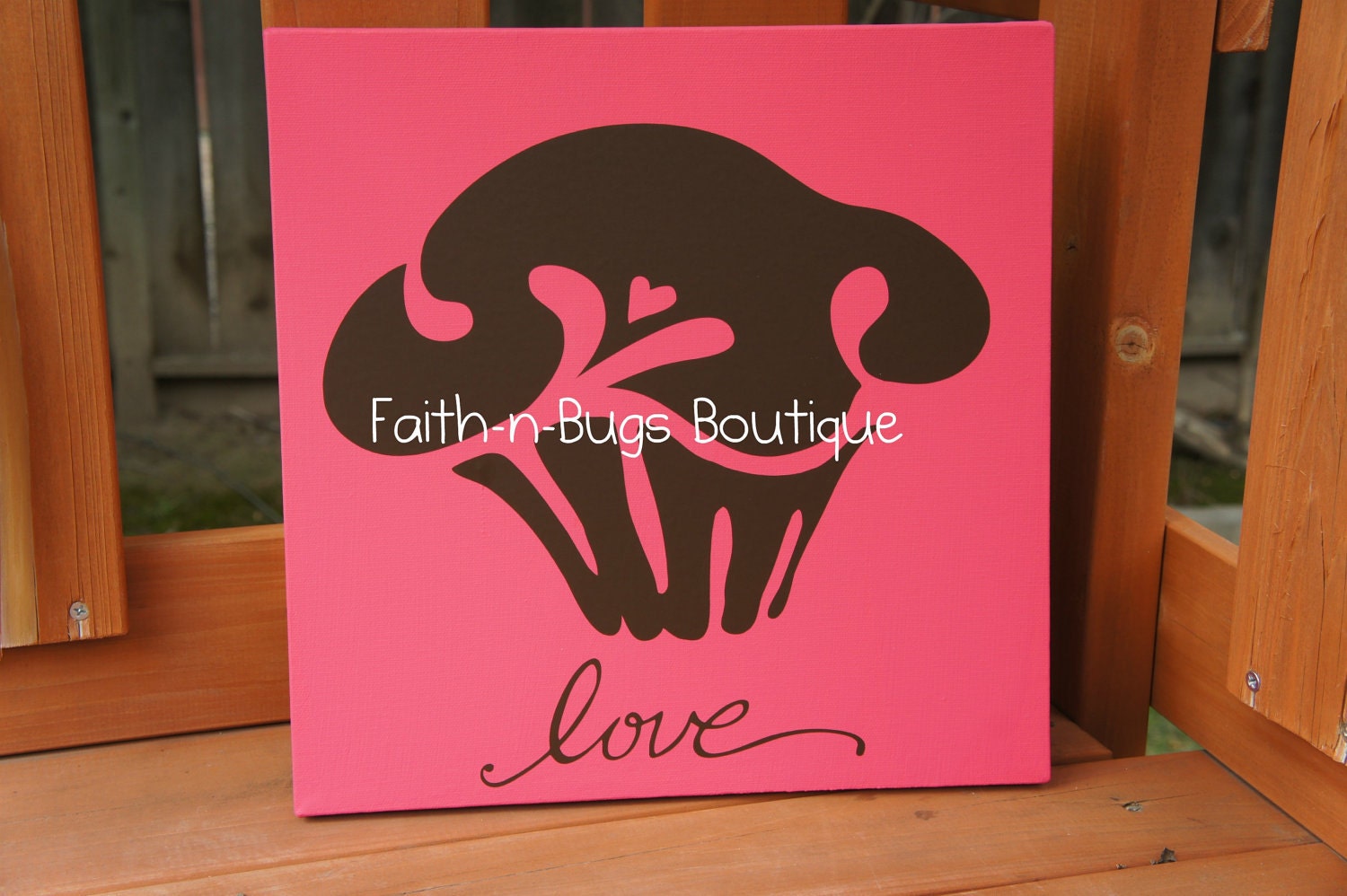 Custom Canvas Cupcake Wall Art- Perfect for Nursery, Playroom, or in the Kitchen.