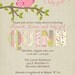 baby girl owl shower invitations, Digital, Printable file (any colors)