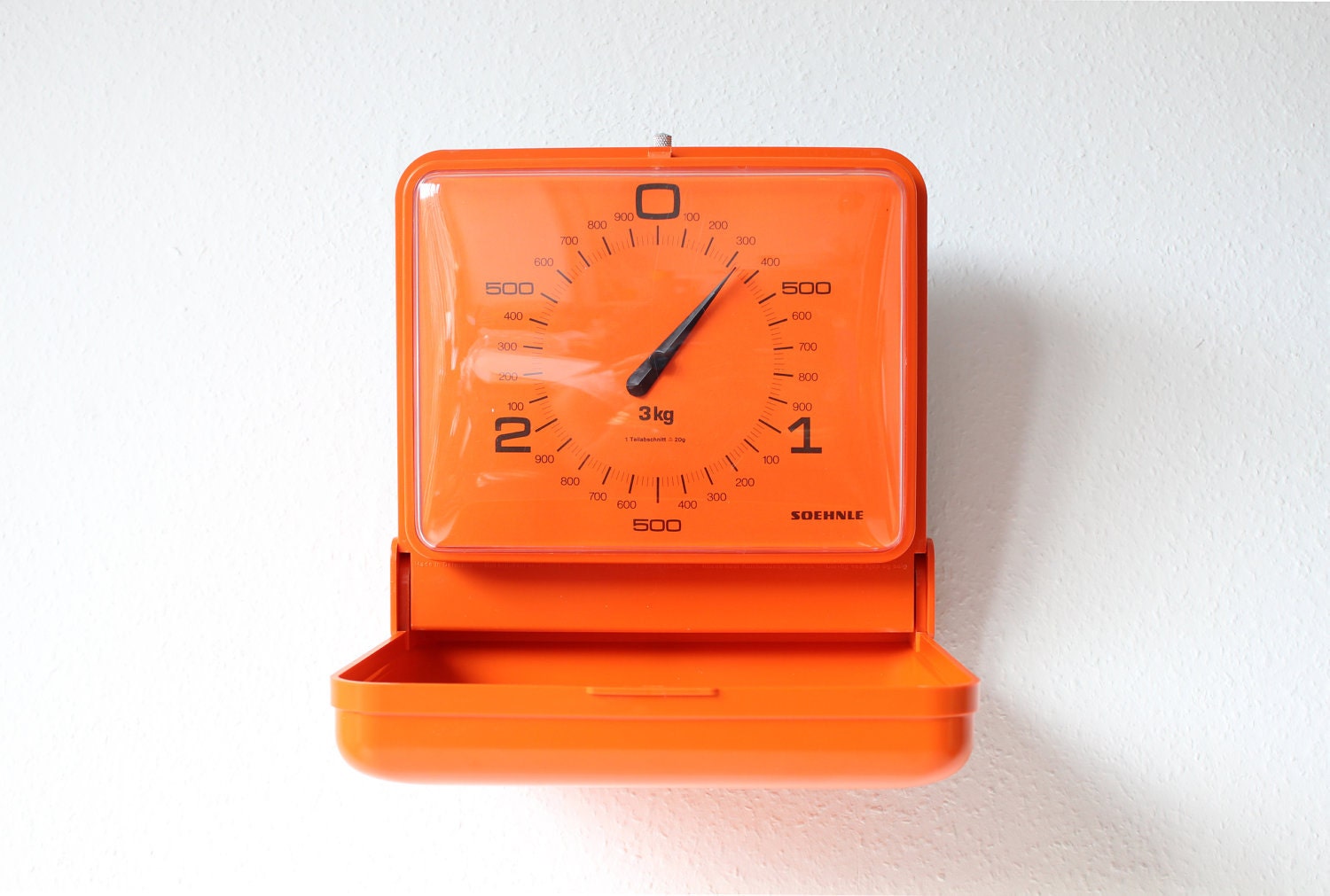 Vintage SOEHNLE Orange Kitchen scale NEW stock  from the 70's - VintageEuroDesign