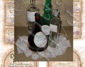 Set 2 Precut Wizard Potions Apothecary Alchemy Bottle Labels