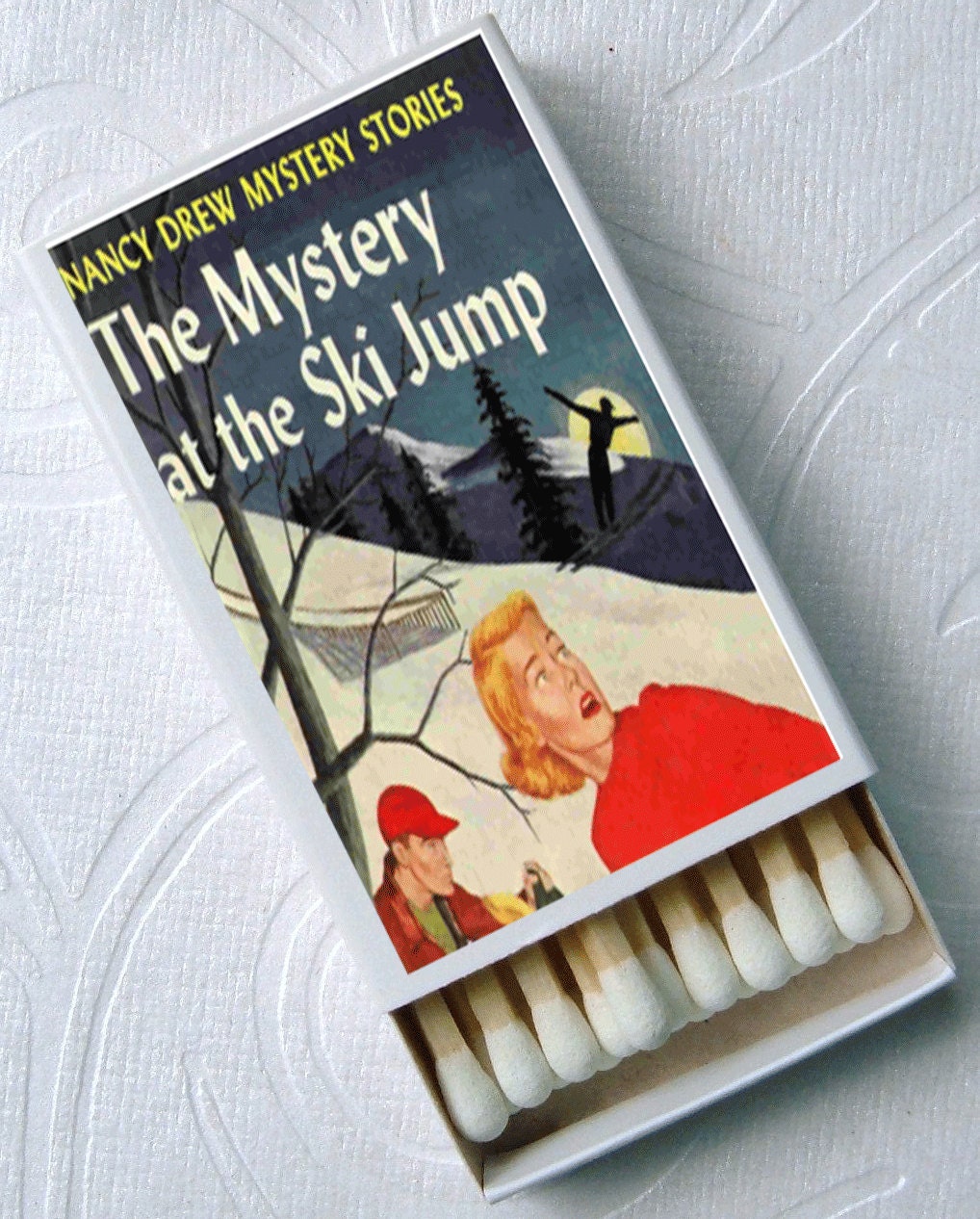 Nancy Drew Novel Detective Mystery Cool Geek Book Lover Party Favor Set of 4 Match Boxes