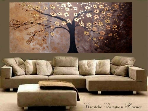 Made2Order Enormous 6ft by 3ft (3 panel) original painting,oils/acrylic on canvas by Nicolette Vaughan Horner