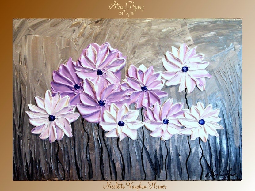 Original contemporary   abstract Impasto oil/acrylic  painting on canvas by Nicolette Vaughan Horner