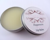 Lip Balm - Peppermint  - Vegan -Shea Butter, Cocoa Butter, Avocado Oil