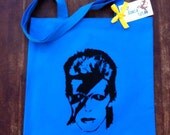 David Bowie Ziggy Stardust Turquoise Blue Bag