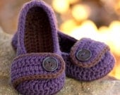 Crochet Patterns -  Valerie Slipper -  Toddler Child Sizes 4 - 9 - ALL SIX sizes included -  Number 206 Instant Download
