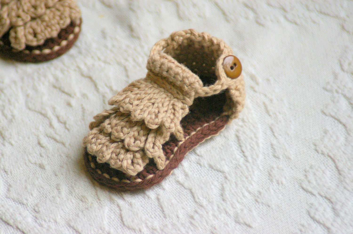 Crochet Pattern - Baby Booties Pattern for Baby Moccasin Sandals - Crochet Pattern 106 - Instant Downloads