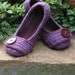 Womens House Slipper Crochet Pattern - Violet- number 205 - Instant Download