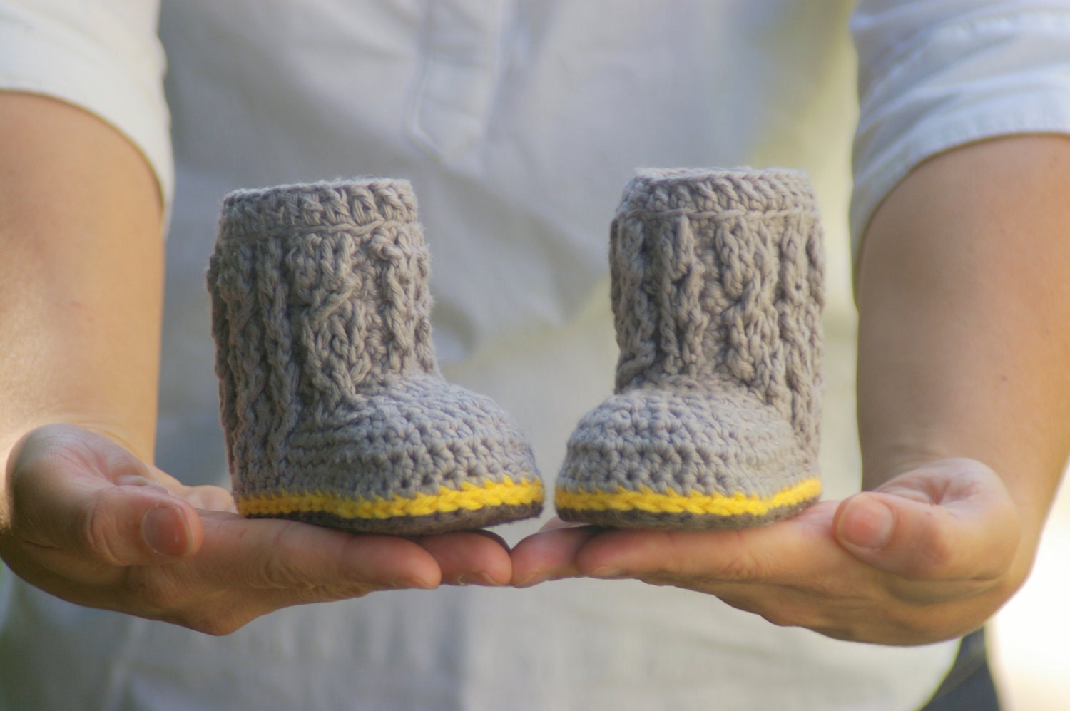 Crochet Patterns - Baby Cable Boots - Baby Booties PATTERN number 107 - Instant Download