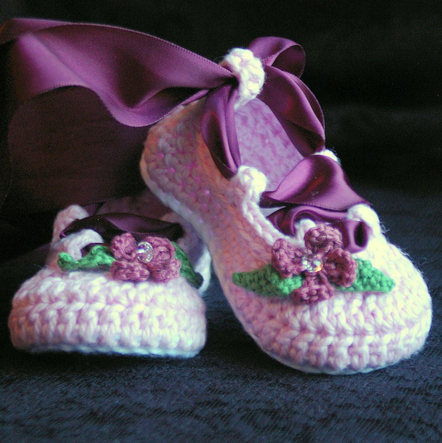 Crochet Baby Pattern Ballerina Ballet booties PDF - Pattern number 202 Instant Download
