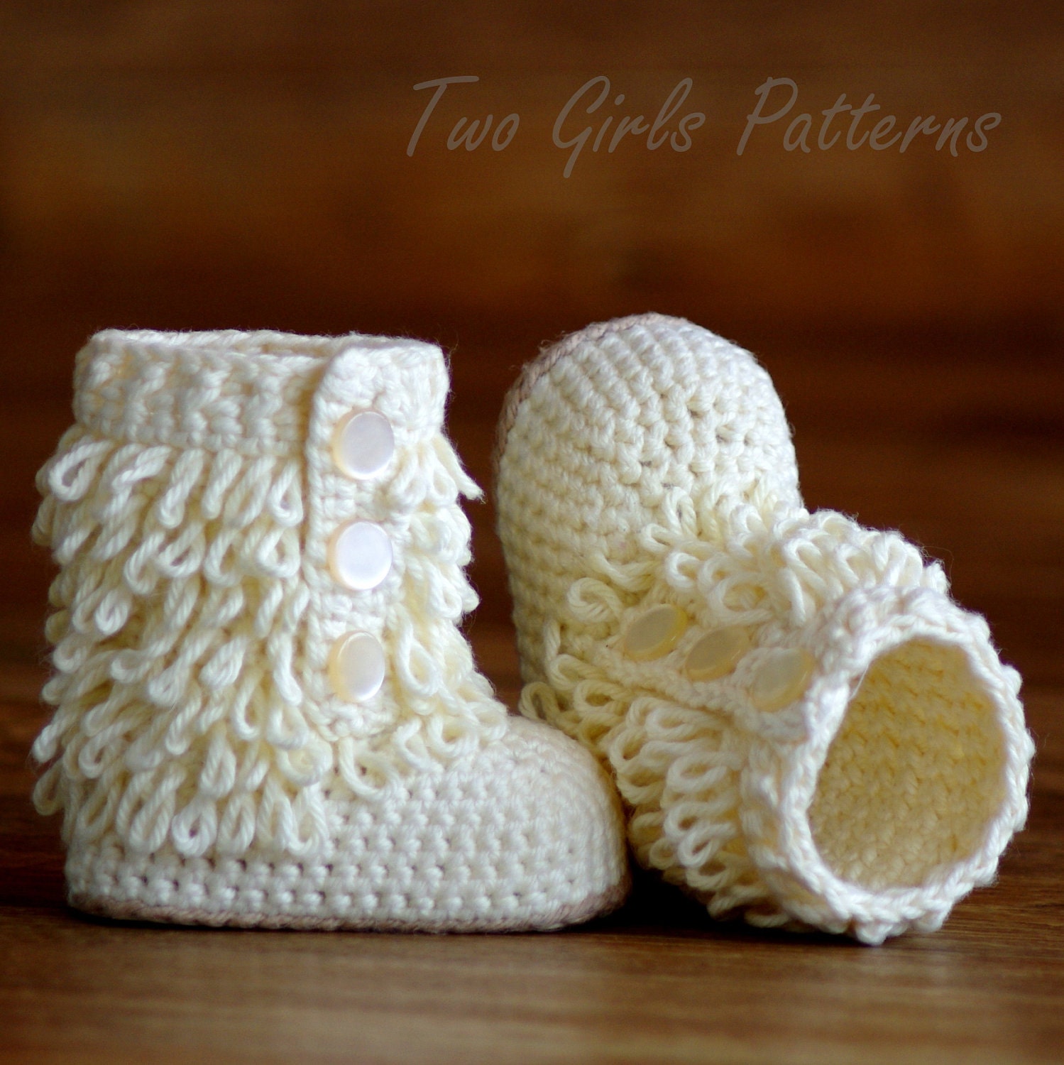 Baby Crochet Boots Pattern - Furrylicious Booties  - Pattern number 200 Instant Download