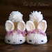 Crochet patterns baby booties Classic Year-Round Bunny House Slippers - Pattern number 204 Instant Download