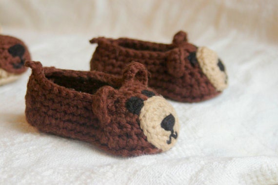 Crochet Pattern for Baby Bear House slippers Pattern 102 - Instant Download